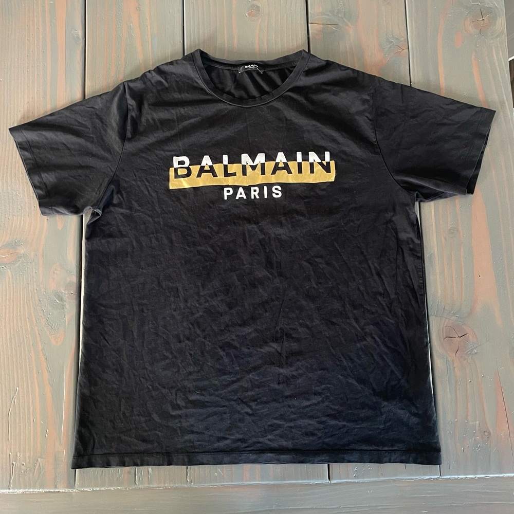 Balmain Black T-Shirt for Men